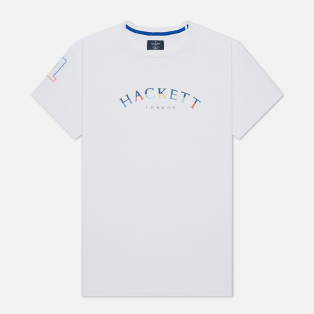 Мужская футболка Hackett London Color Logo, цвет белый, размер L