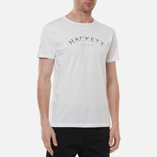 Мужская футболка Hackett London Color Logo White
