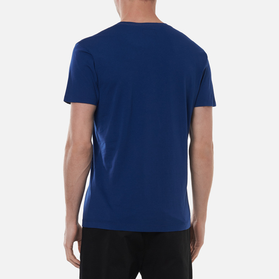 Мужская футболка Hackett Floral Logo Print Blue Depth