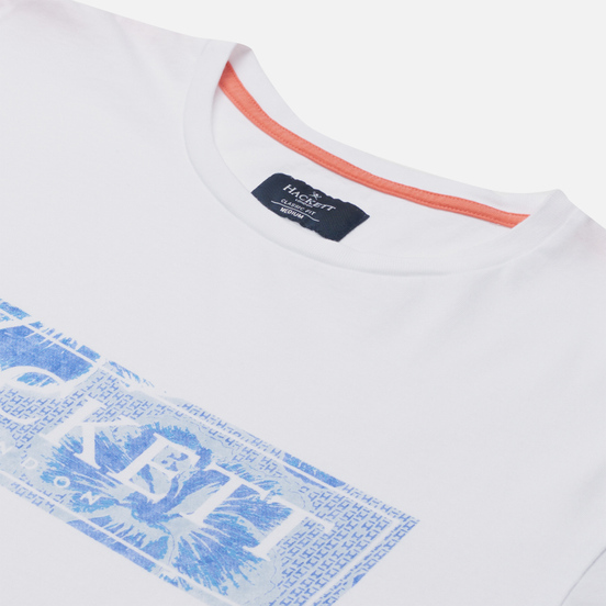 Мужская футболка Hackett Floral Logo Print White