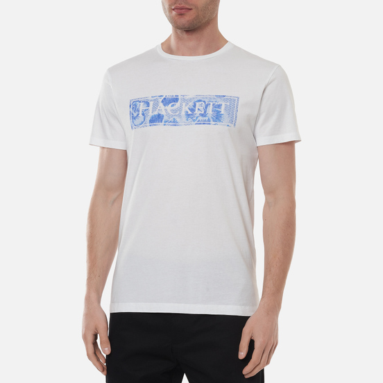 Мужская футболка Hackett Floral Logo Print White