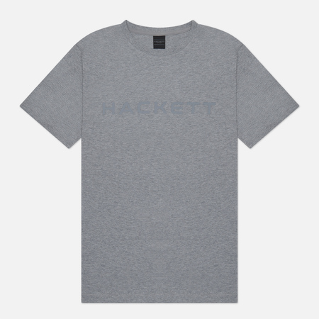 фото Мужская футболка hackett essential, цвет серый, размер s