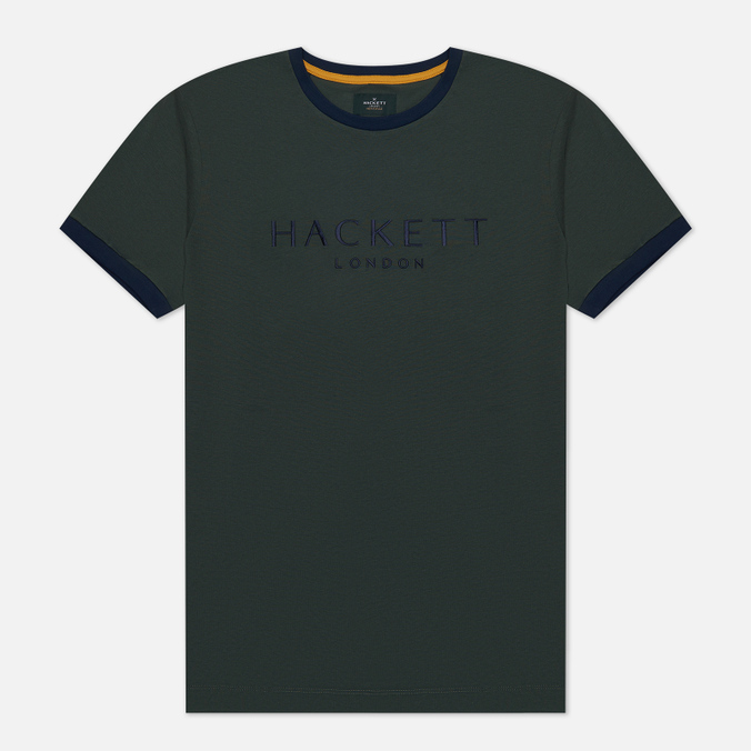 Мужская футболка Hackett Heritage Classic Embroidered, цвет зелёный