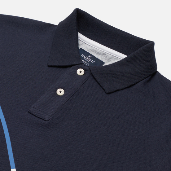 Мужское поло Hackett Graphic Lettering Dark Navy