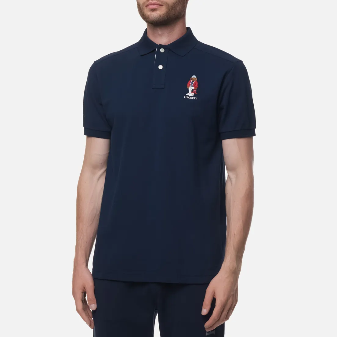 Hackett Мужское поло Embroidery Harry Classic Fit