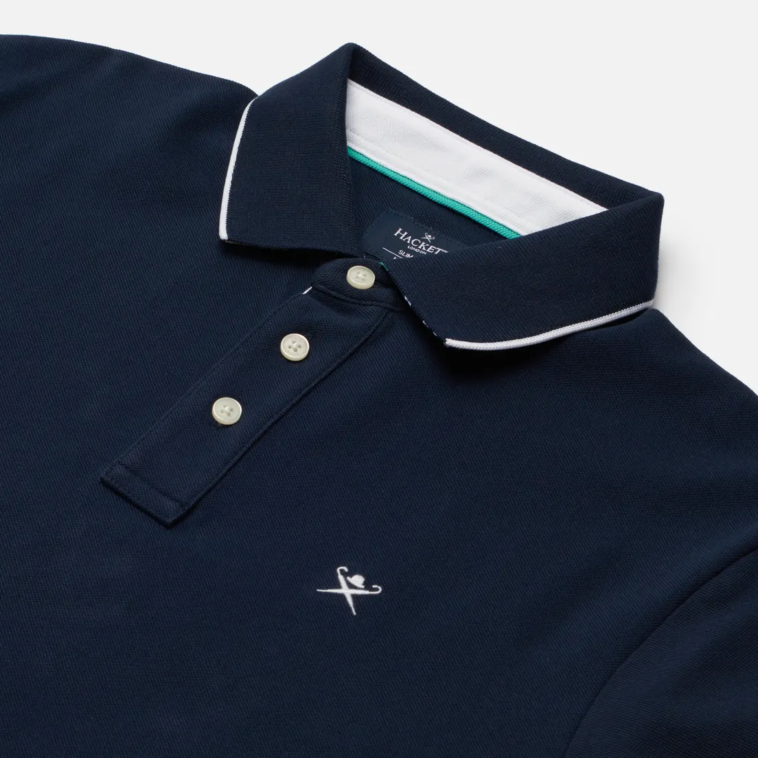 Hackett Мужское поло Seaweed Swim Trim Slim Fit