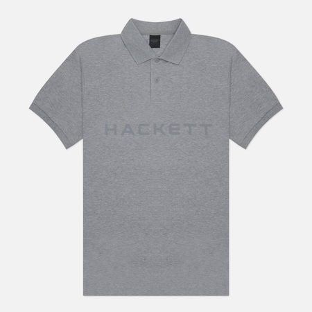 фото Мужское поло hackett essential, цвет серый, размер s