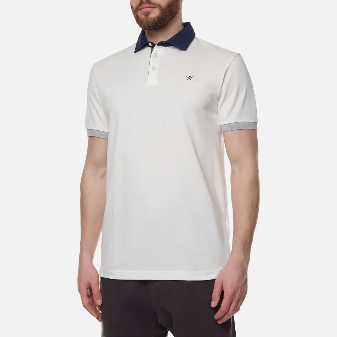 Hackett Мужское поло Woven Collar