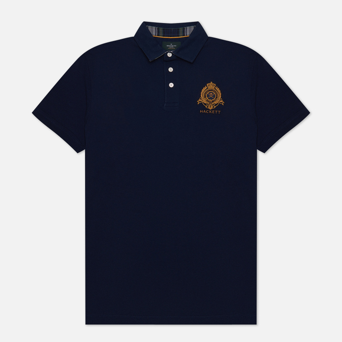Мужское поло Hackett Heritage Logo, цвет синий