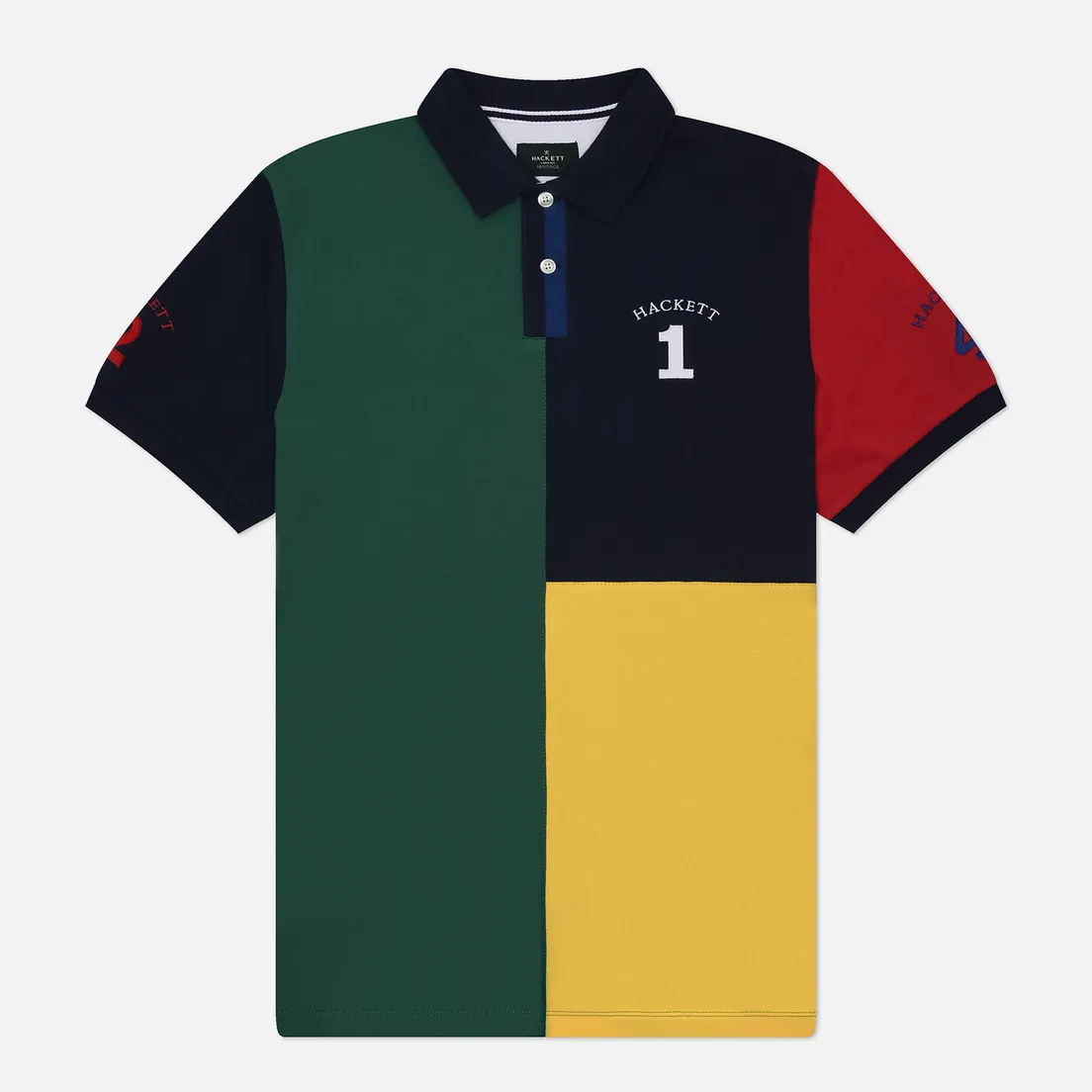 Hackett Мужское поло Heritage Multi Panel Number