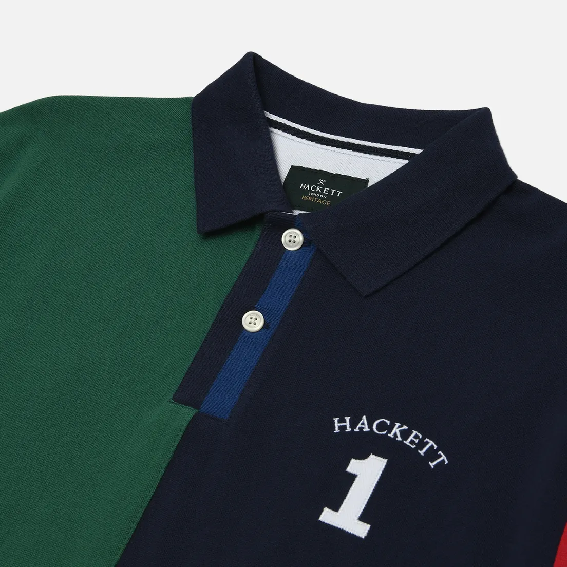 Hackett Мужское поло Heritage Multi Panel Number