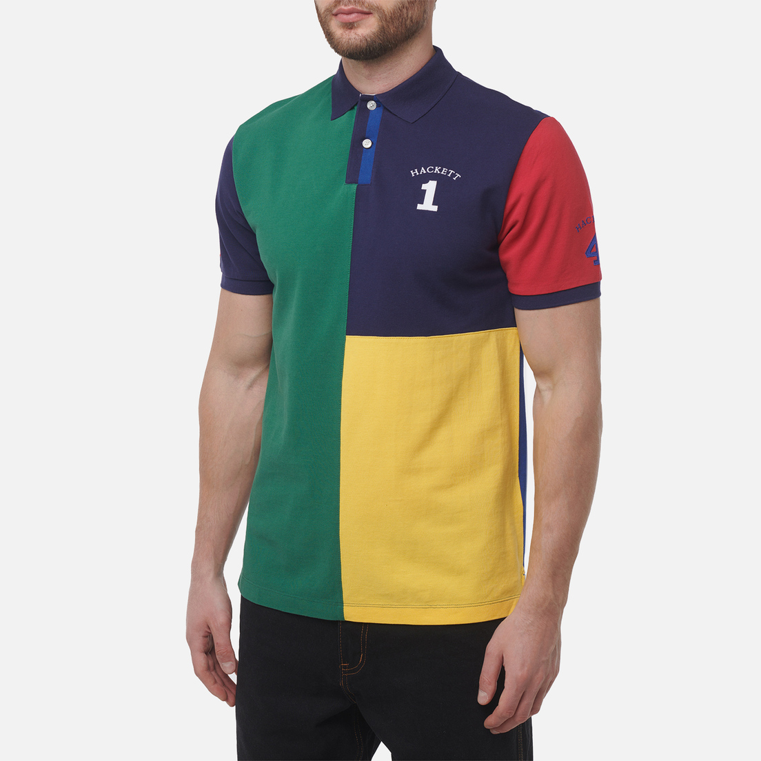 Hackett Мужское поло Heritage Multi Panel Number