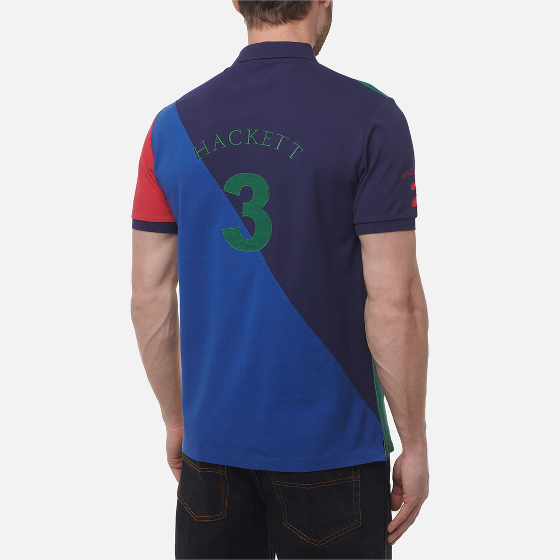 Hackett Мужское поло Heritage Multi Panel Number