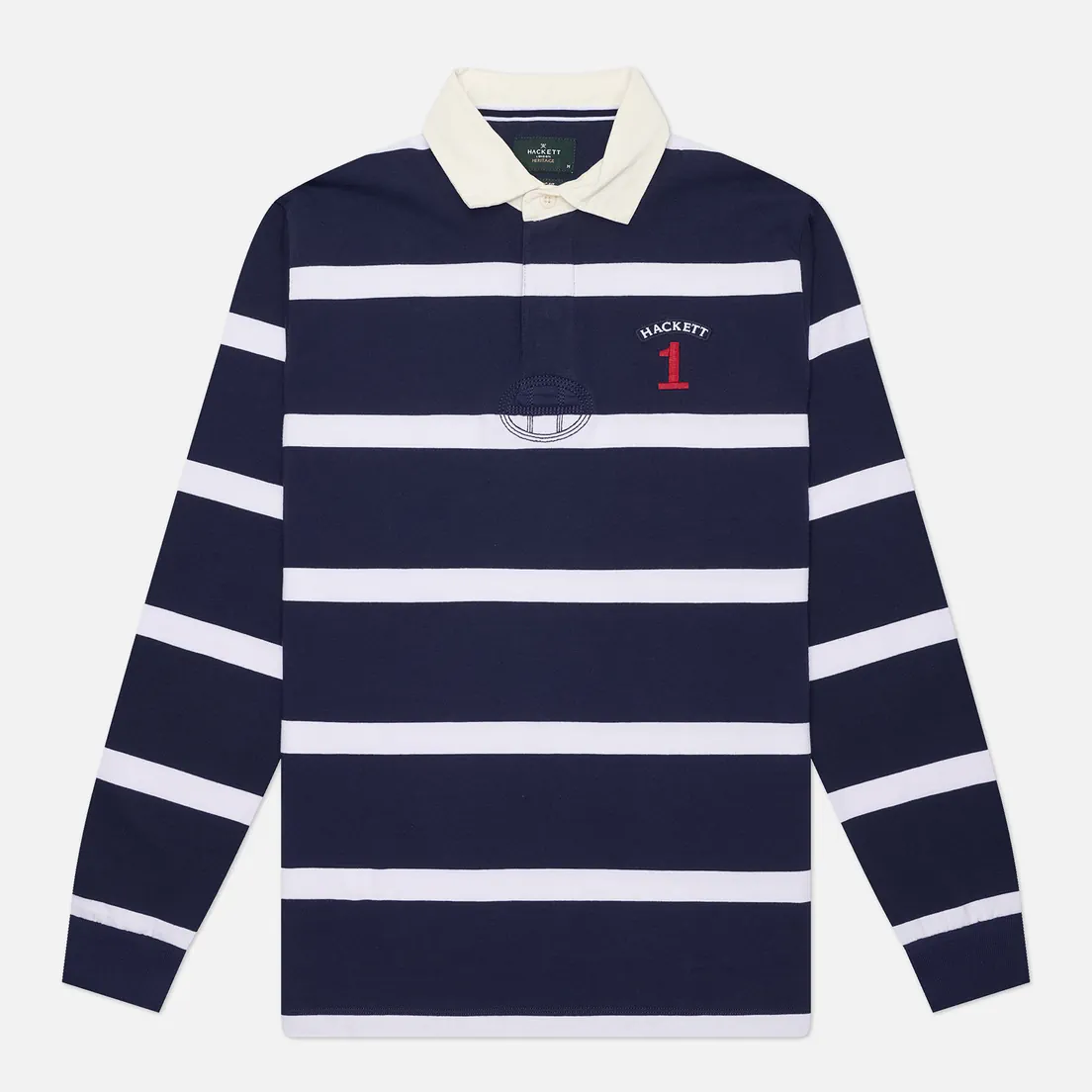 Hackett Мужской лонгслив Heritage Number Stripe Rugby
