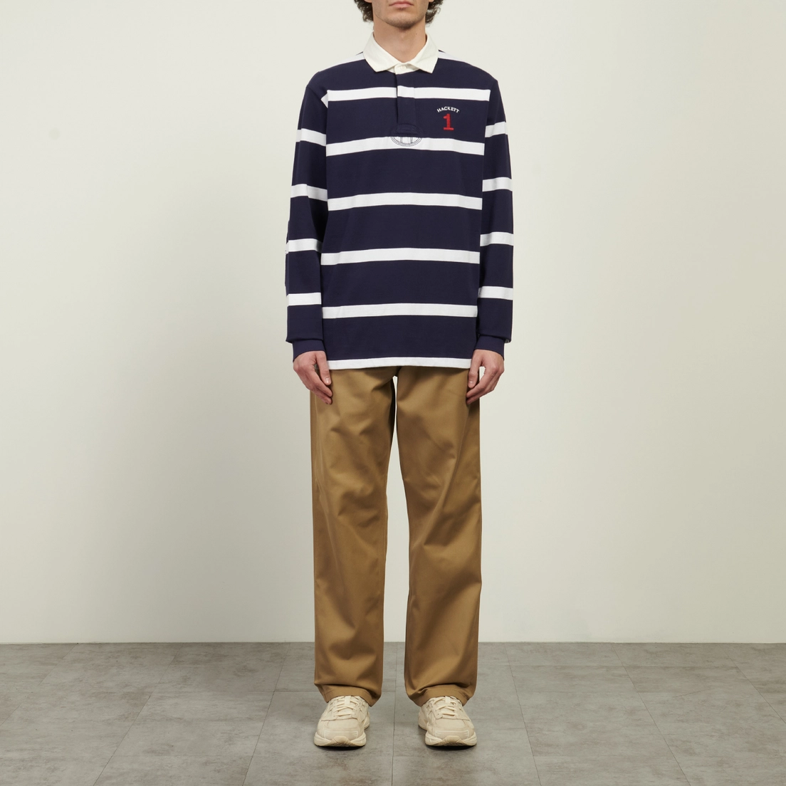 Hackett Мужской лонгслив Heritage Number Stripe Rugby