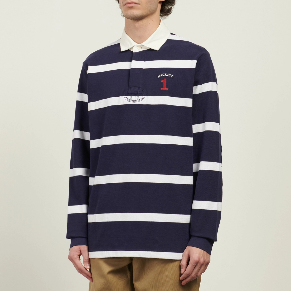 Hackett Мужской лонгслив Heritage Number Stripe Rugby
