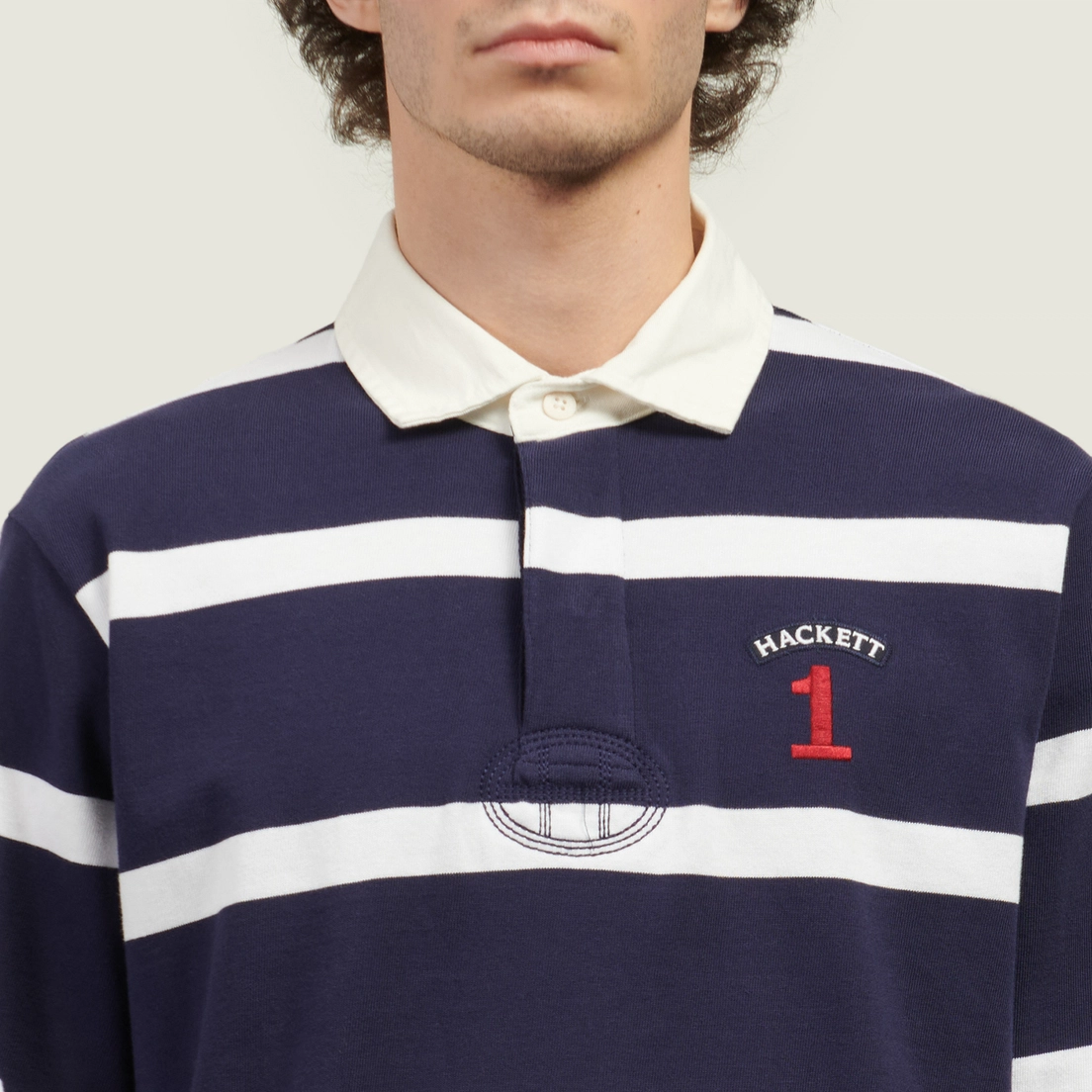Hackett Мужской лонгслив Heritage Number Stripe Rugby