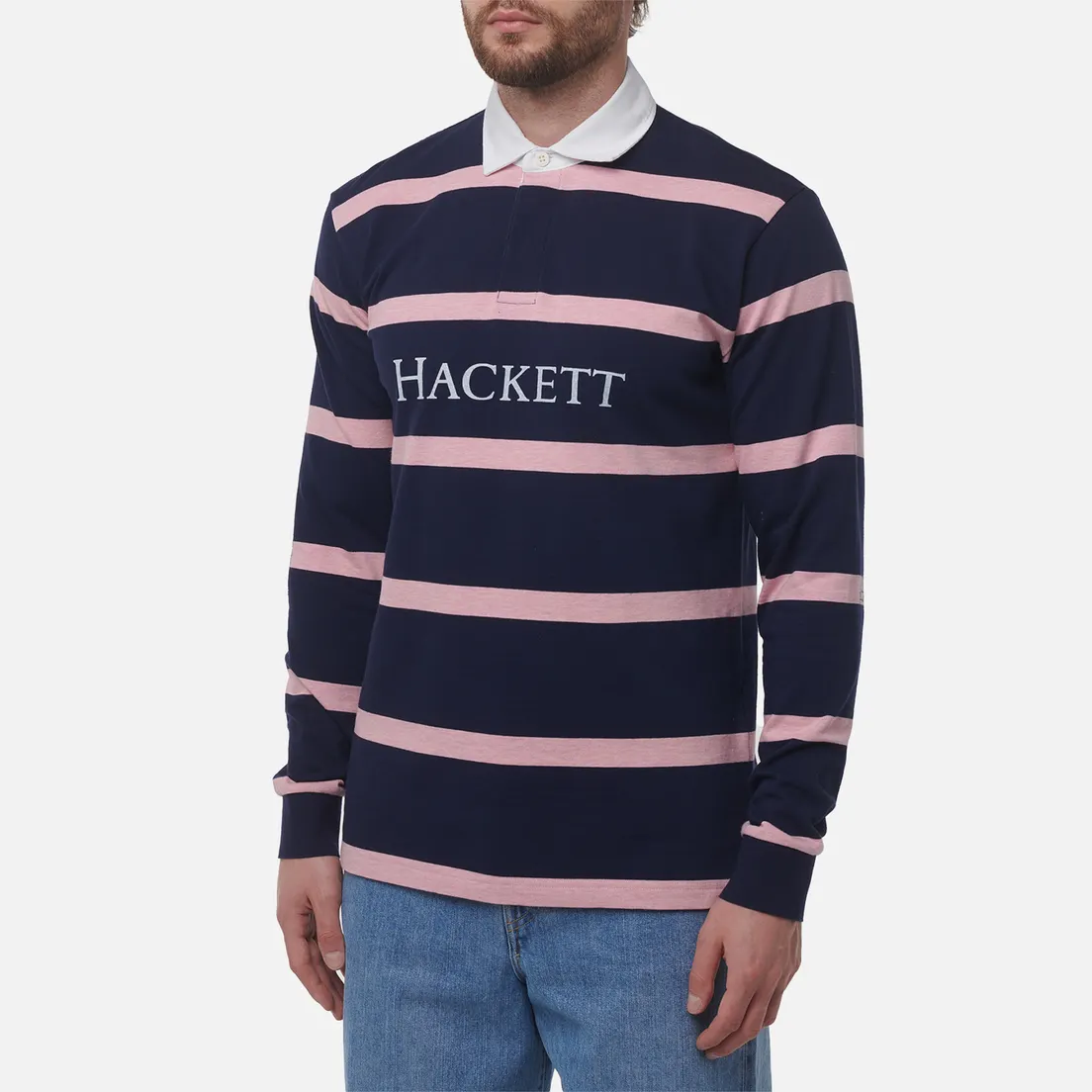 Hackett Мужской лонгслив Heritage Striped Rugby