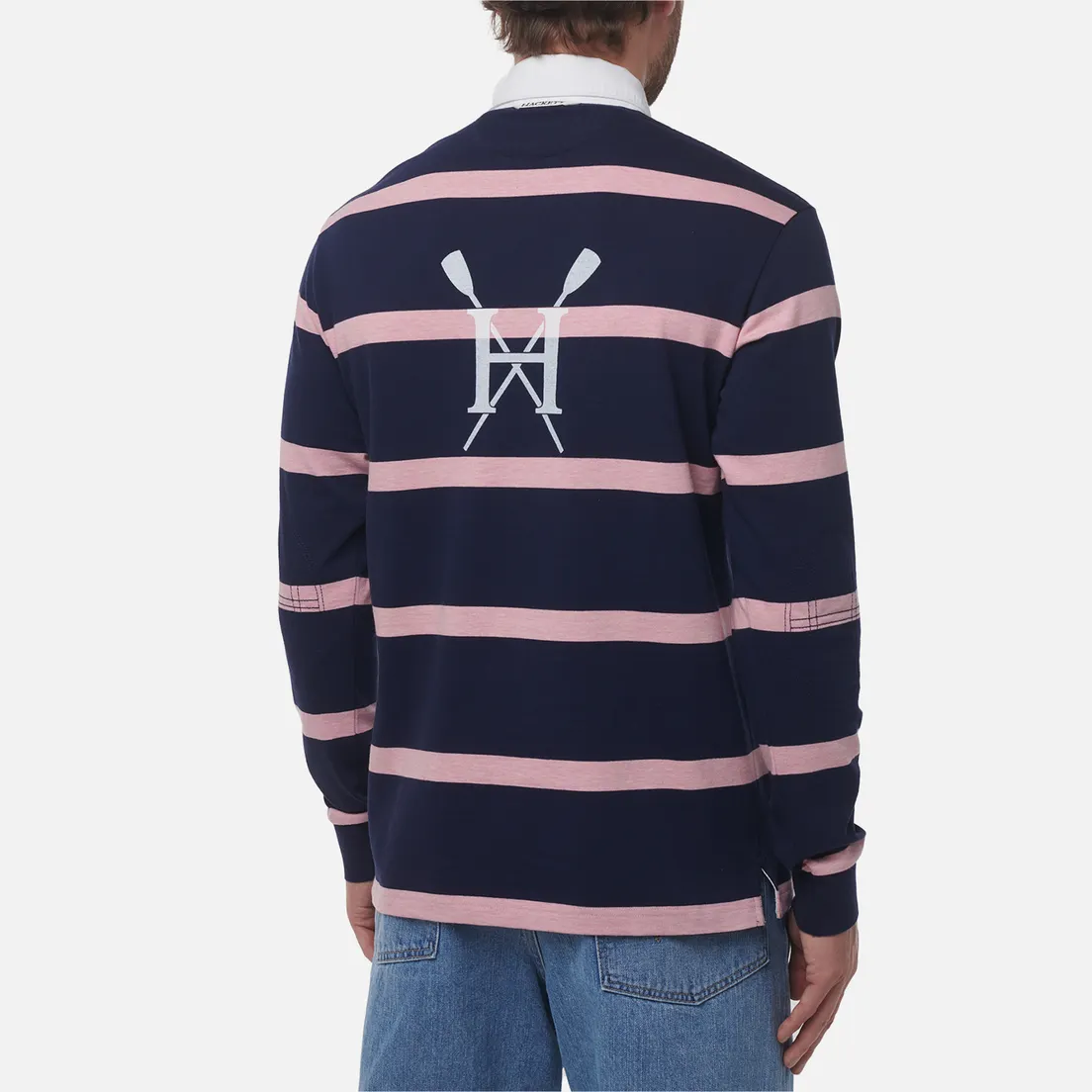 Hackett Мужской лонгслив Heritage Striped Rugby