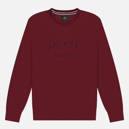 Мужская толстовка Hackett Heritage Essential AW Crew, цвет бордовый, размер M