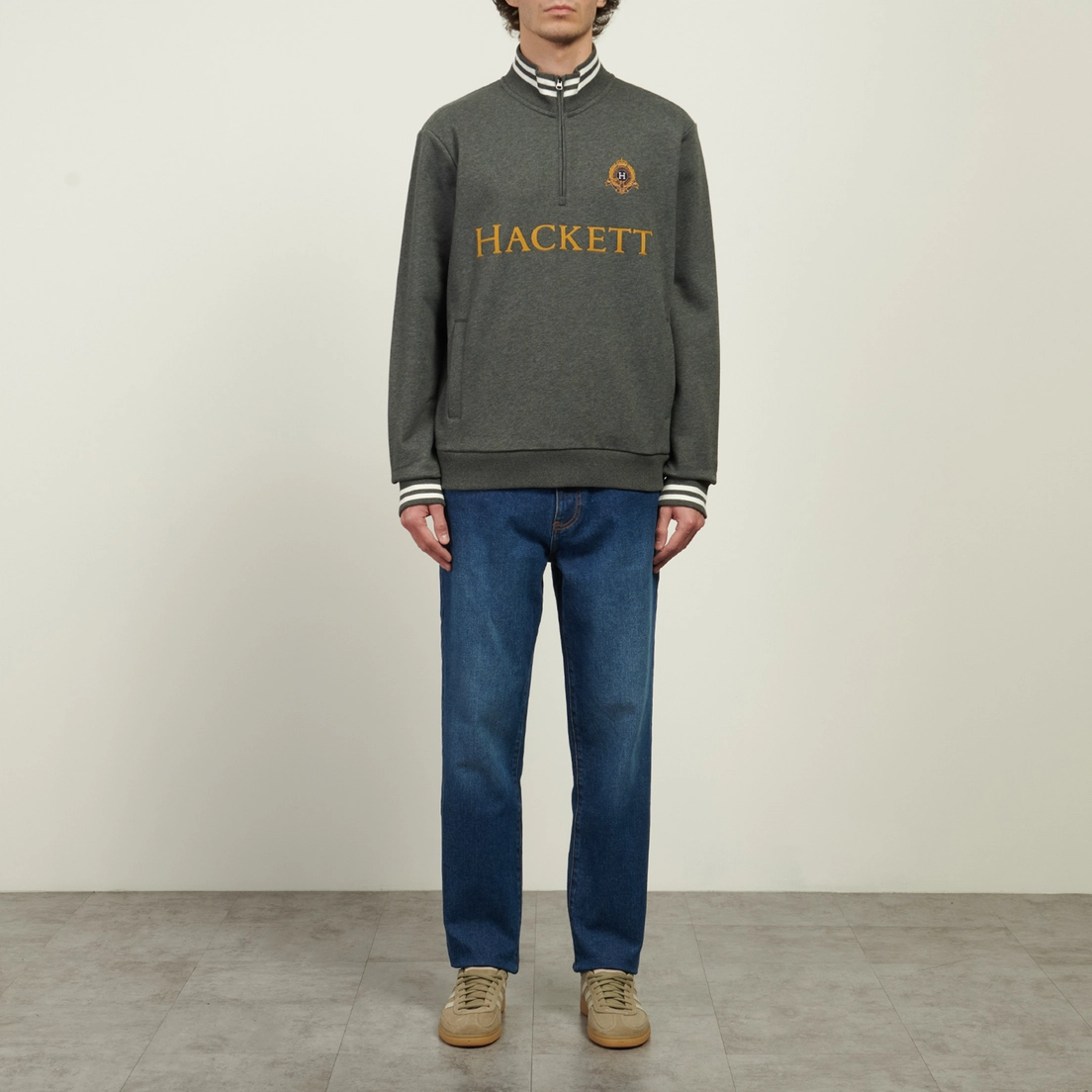 Hackett Мужская толстовка Heritage Crest Hackett Half-Zip