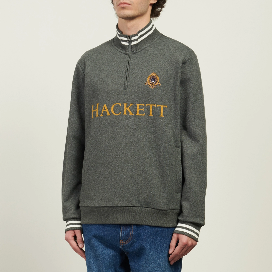 Hackett Мужская толстовка Heritage Crest Hackett Half-Zip