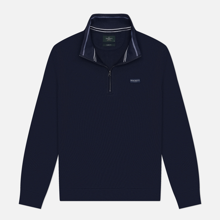 Мужская толстовка Hackett Heritage Essential Badge Half-Zip, цвет синий, размер M