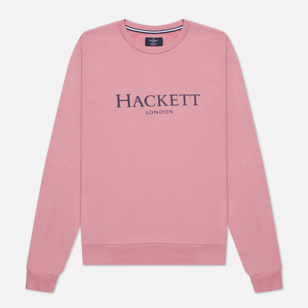 Мужская толстовка Hackett London Logo Crew Neck, цвет розовый, размер XL