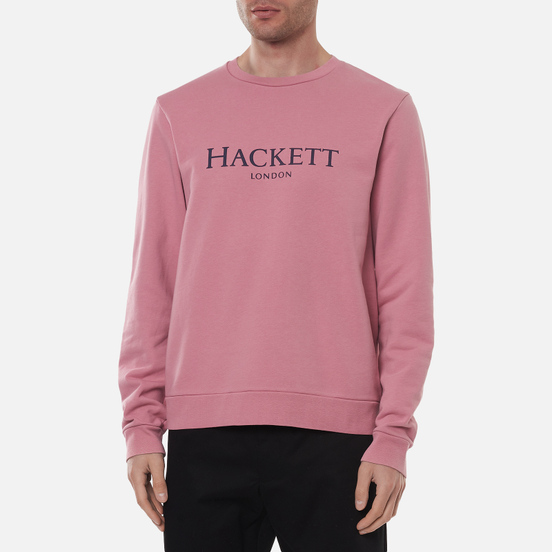 Мужская толстовка Hackett London Logo Crew Neck Washed Rose