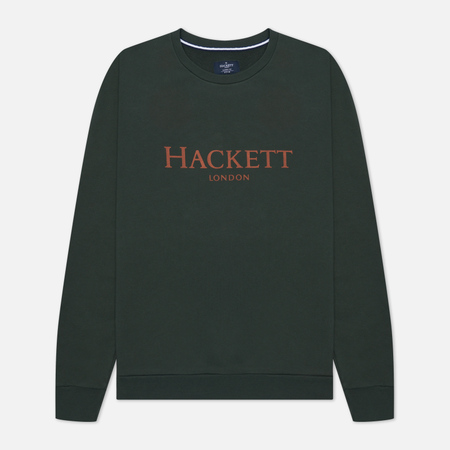 Мужская толстовка Hackett London Logo Crew Neck, цвет зелёный, размер S