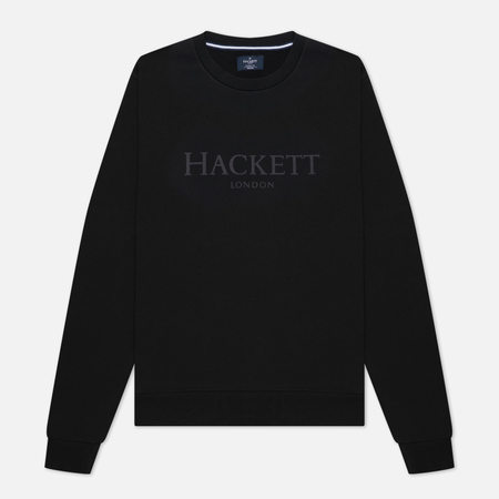 Мужская толстовка Hackett London Logo Crew Neck, цвет чёрный, размер S