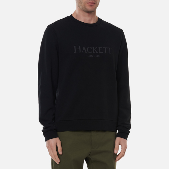 Мужская толстовка Hackett London Logo Crew Neck Black