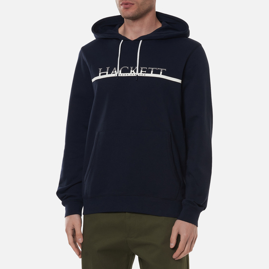 Мужская толстовка Hackett Gradual Logo Print Hoodie Dark Navy