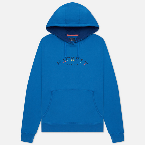 Мужская толстовка Hackett London Color Logo Hoodie Marine