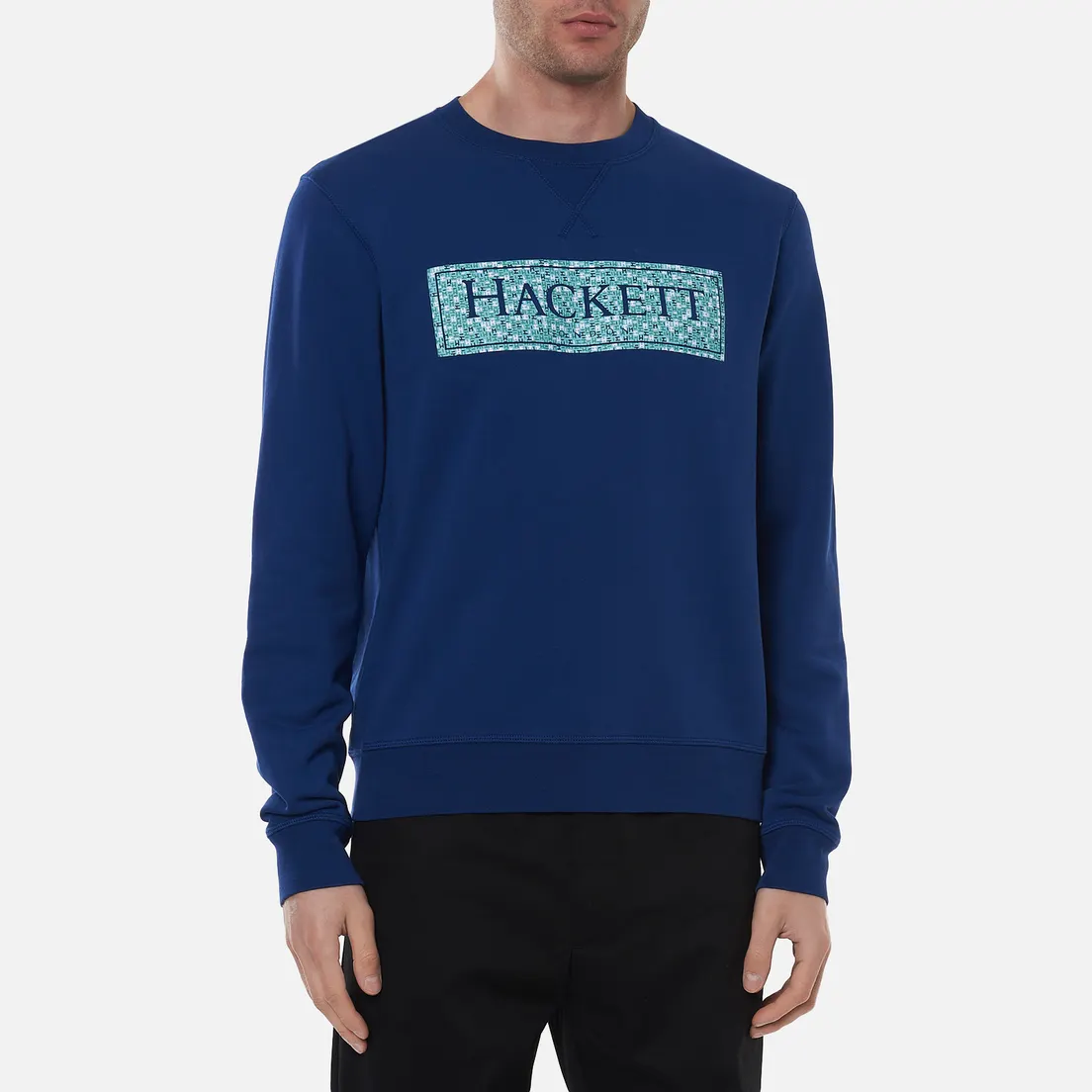 Hackett Мужская толстовка Floral Logo Print Crew Neck