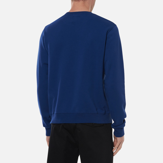 Мужская толстовка Hackett Floral Logo Print Crew Neck Blue Depth