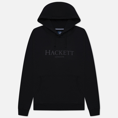 Мужская толстовка Hackett London Logo Hoodie, цвет чёрный, размер S