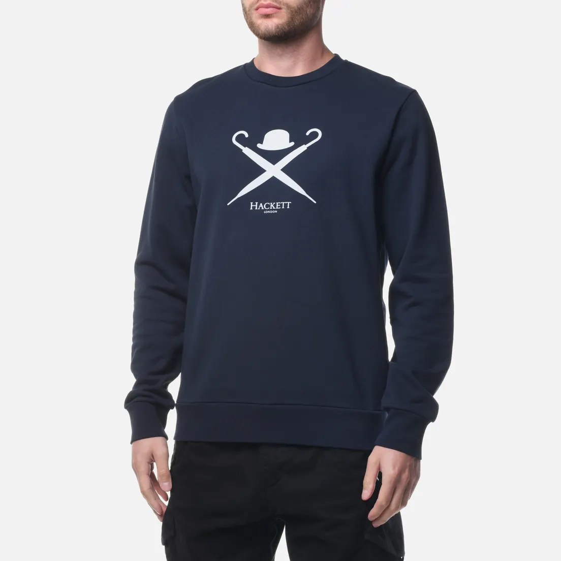 Hackett Мужская толстовка Large Logo Crew Neck