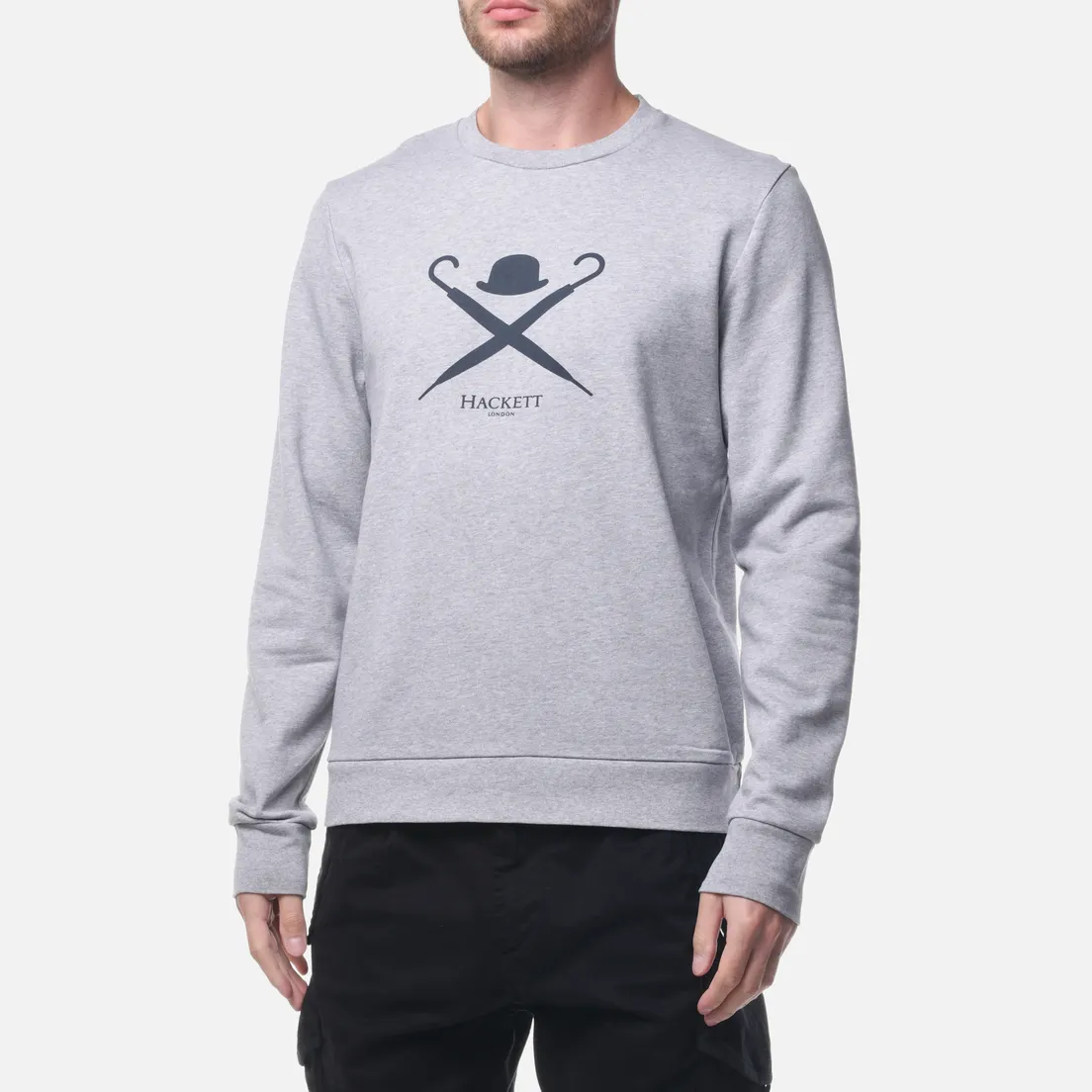 Hackett Мужская толстовка Large Logo Crew Neck
