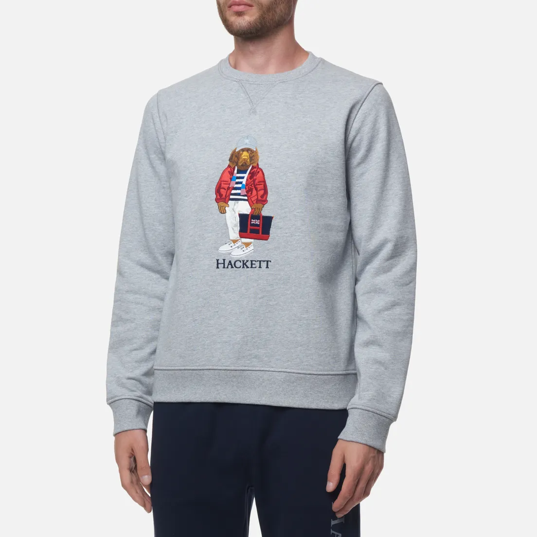 Hackett Мужская толстовка Embroidery Harry Crew Neck