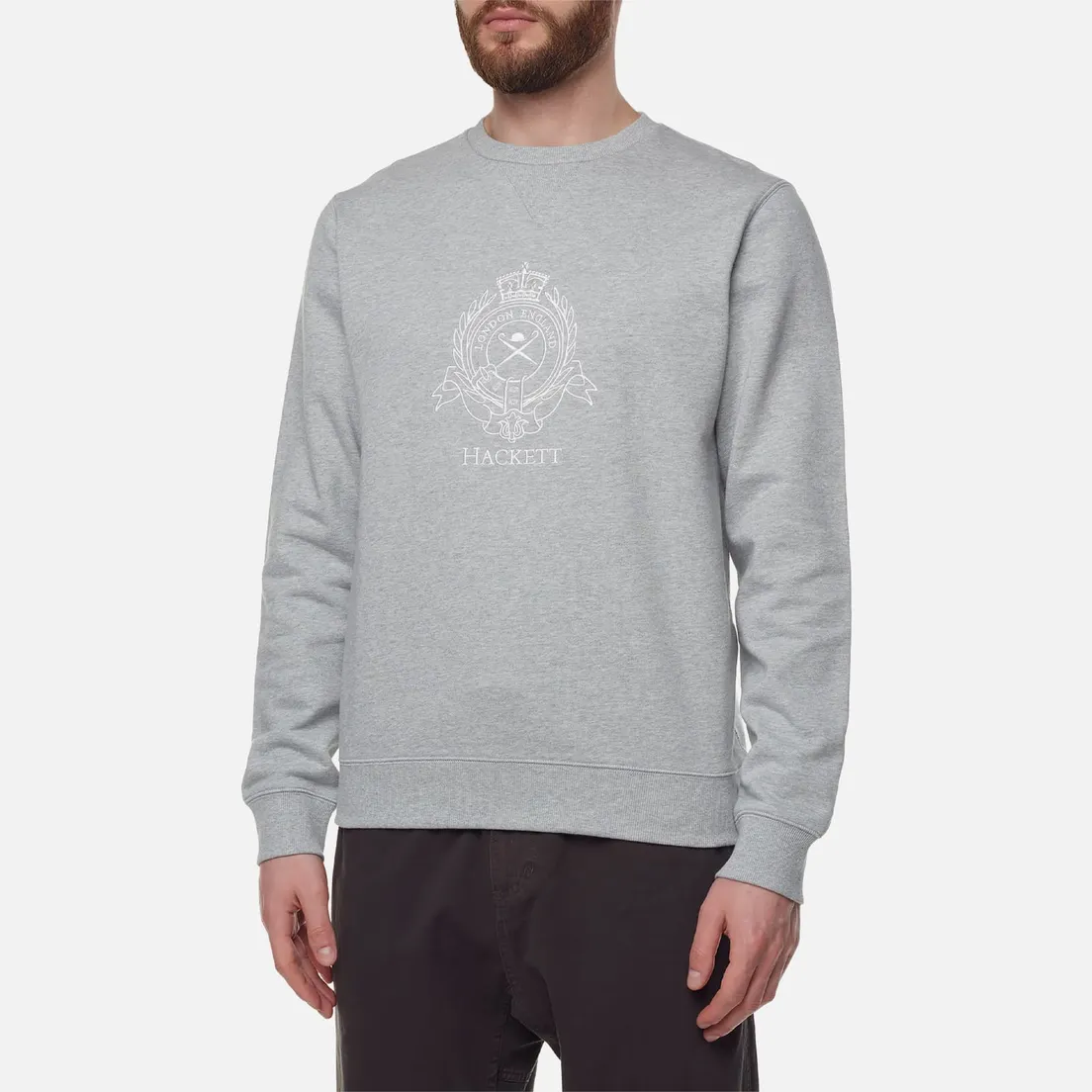 Hackett Мужская толстовка Heritage Logo Crew Neck