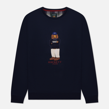фото Мужская толстовка hackett harry logo, цвет синий, размер s