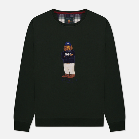 фото Мужская толстовка hackett harry logo, цвет зелёный, размер s
