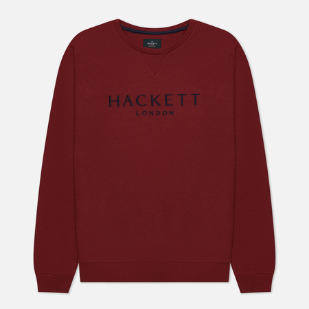 фото Мужская толстовка hackett heritage crew, цвет бордовый, размер s