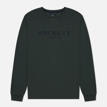 фото Мужская толстовка hackett heritage crew, цвет зелёный, размер s