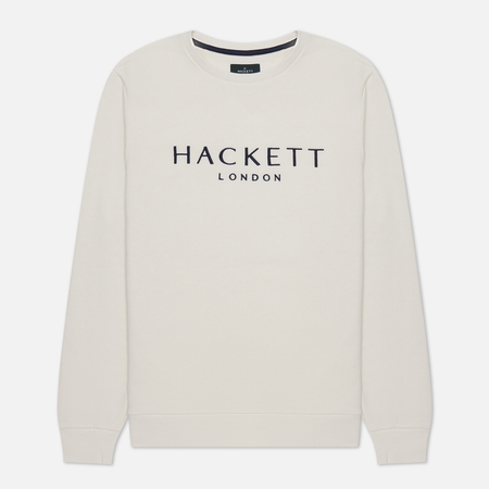 фото Мужская толстовка hackett heritage crew, цвет белый, размер s
