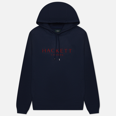 фото Мужская толстовка hackett heritage hoodie, цвет синий, размер s