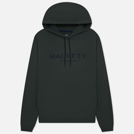 фото Мужская толстовка hackett heritage hoodie, цвет зелёный, размер s