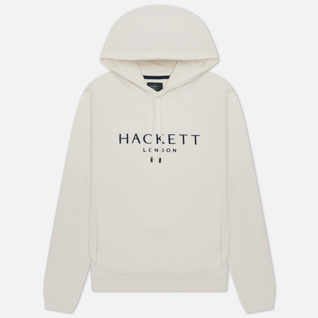 фото Мужская толстовка hackett heritage hoodie, цвет белый, размер s