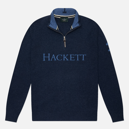 Мужской свитер Hackett Heritage No.1 Half-Zip, цвет синий, размер XXL